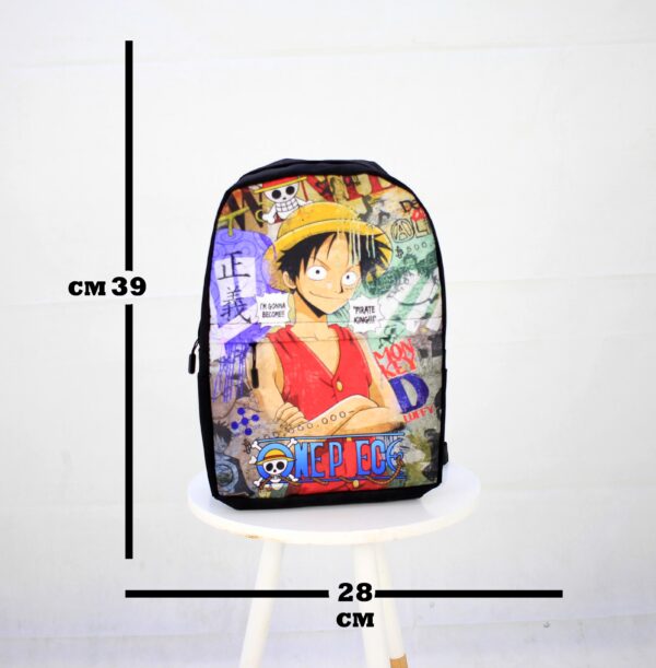 Luffy  Backpack | Black Rucksack with Adjustable Straps | Practical & Organised Luggage Sports School Bag | Anime Game Series Movie - Image 5