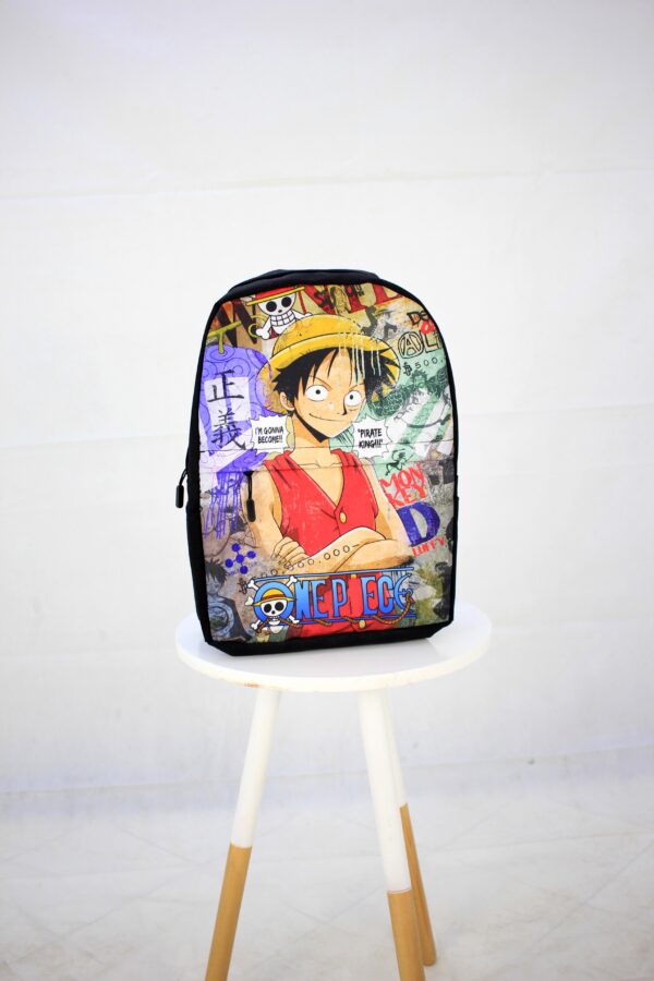 Luffy  Backpack | Black Rucksack with Adjustable Straps | Practical & Organised Luggage Sports School Bag | Anime Game Series Movie - Image 6