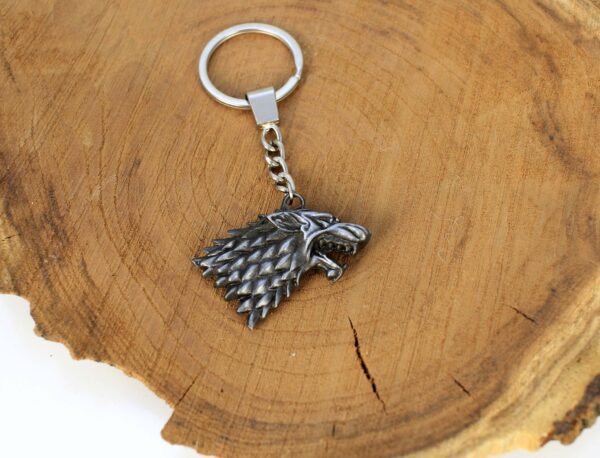 Game Of Thrones Stark Wolf Metal Keychain - Image 2