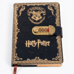 Leather Notebook With Lock - Harry Potter Hogwarts
